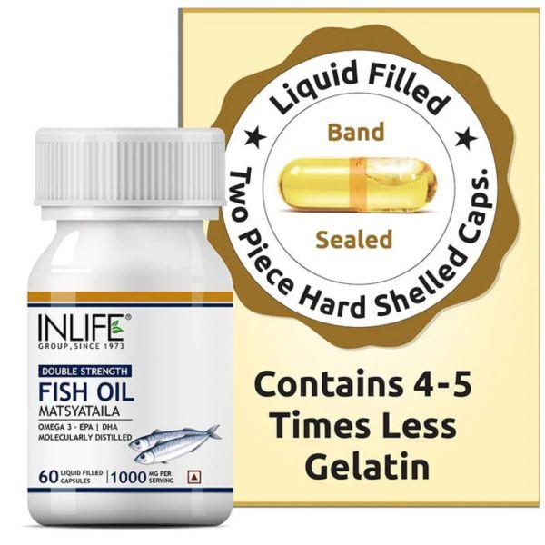 Inlife Double Strength Fish Oil, 60Caps