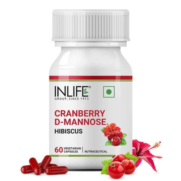 Inlife Cranberry D-Mannose Hibiscus, 60Caps