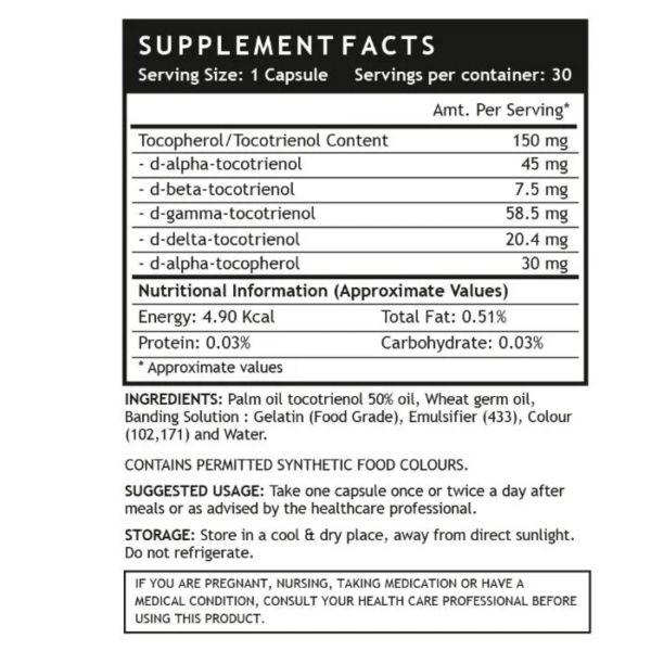 Inlife Tocotrienol + Wheat Germ Oil, 30Caps