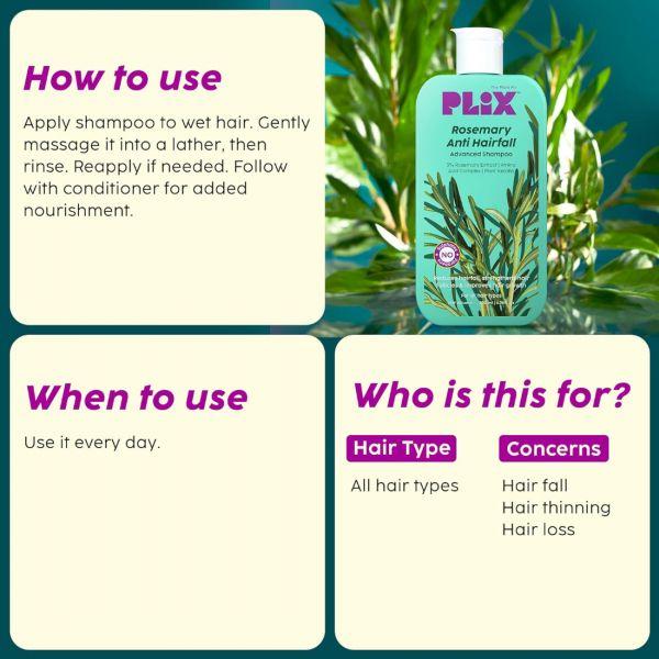 Plix Rosemary Advanced Anti Hair Fall Shampoo, 200ml