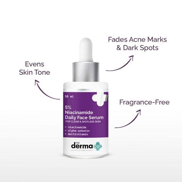 The Derma Co 5% Niacinamide Daily Face Serum, 30ml