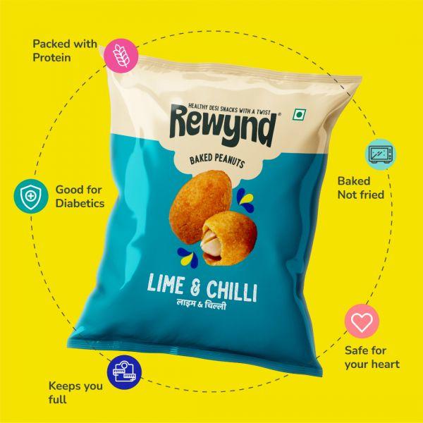 Rewynd Lime & Chilli Baked Peanut, 130gm