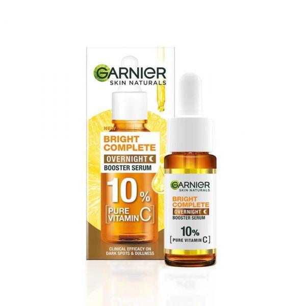 Garnier Bright Complete 10% Pure Vitamin C Overnight Booster Serum, 15ml