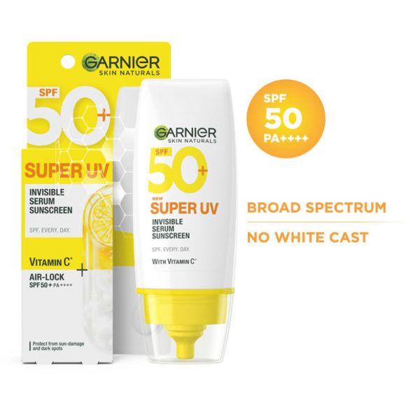 Garnier Super UV Invisible Serum Sunscreen SPF 50+, 30gm