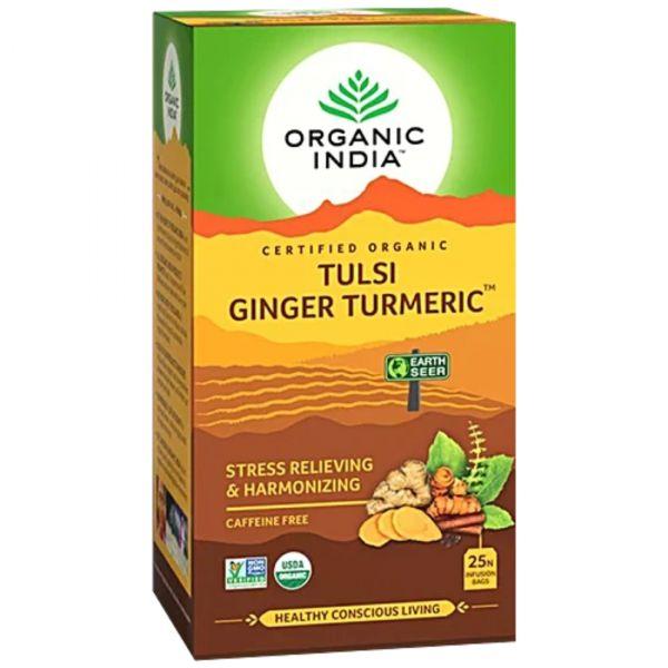 Organic India Tulsi Ginger Turmeric Tea, 25pcs