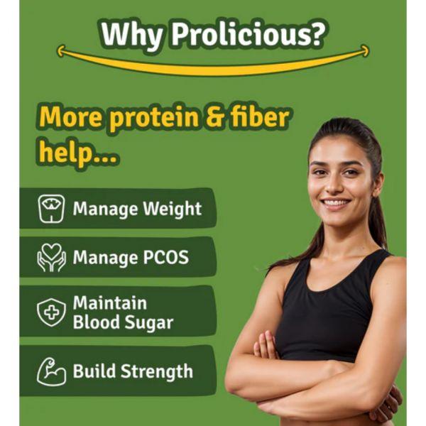 Prolicious Methi Ajwain Lower Sodium Protein Thins, 50gm