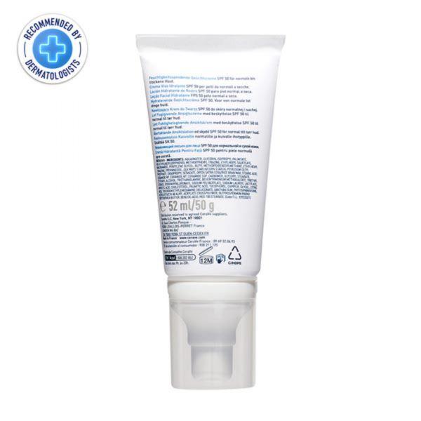 CeraVe AM Facial Moisturising Lotion With SPF 50 Sunscreen, 52ml