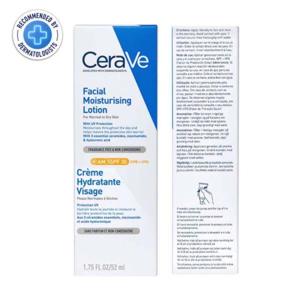 CeraVe AM Facial Moisturising Lotion With SPF 50 Sunscreen, 52ml