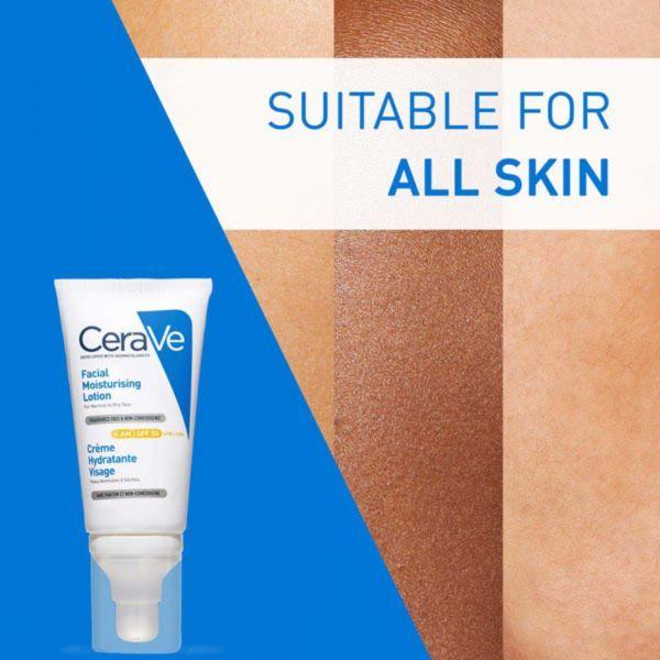 CeraVe AM Facial Moisturising Lotion With SPF 50 Sunscreen, 52ml