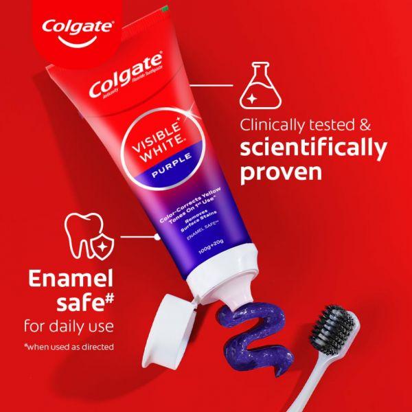 Colgate Visible White Purple Toothpaste, 100gm