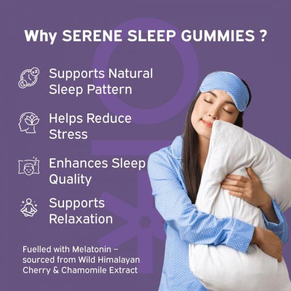 Nutriburst Serene Sleep 5mg Melatonin Gummies (Mango), 30gummies