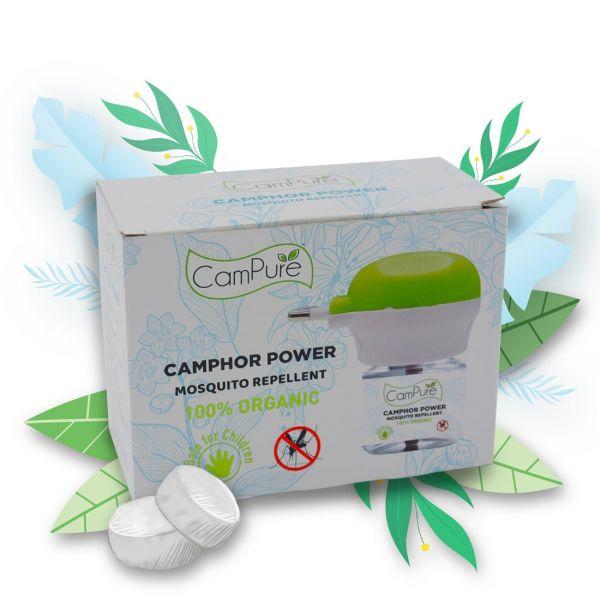 CamPure Camphor Mosquito Repellent (Refill + Machine), 1kit