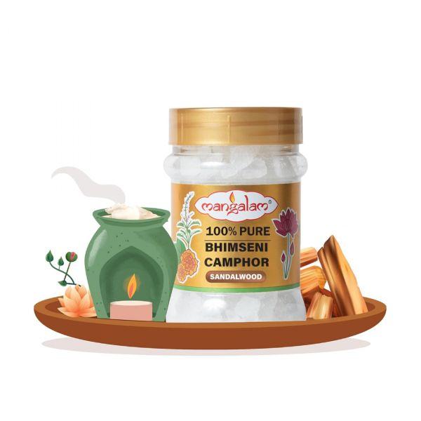 Mangalam Bhimseni Camphor (Sandalwood), 100gm