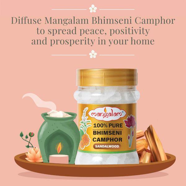 Mangalam Bhimseni Camphor (Sandalwood), 100gm