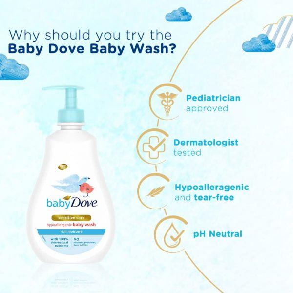 Baby Dove Rich Moisture Hypoallergenic Wash, 400ml