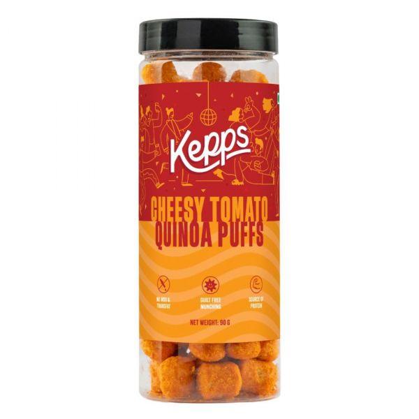 Kepps Cheesy Tomato Quinoa Puffs, 90gm