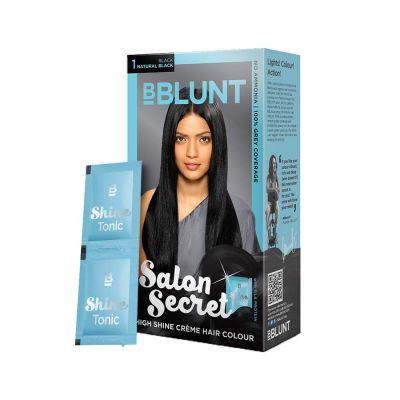 Bblunt Salon Secret High Shine Creme Hair Colour Natural Black 1, 100gm