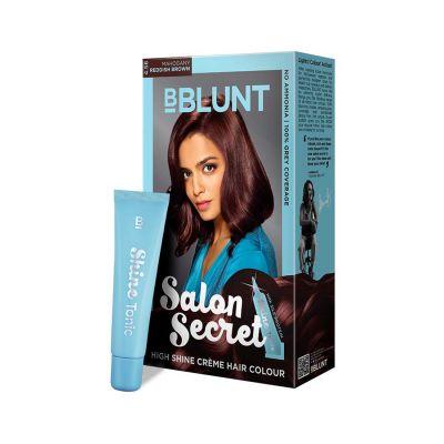 Bblunt Salon Secret High Shine Creme Hair Colour Mahogany Reddish Brown 4.56