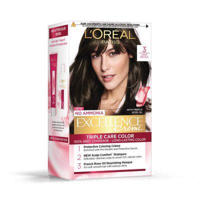 L'Oreal Paris Excellence Triple Care Colour 3 Natural Darkest Brown