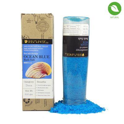 Soulflower Aromatherapy Bath Salt Ocean Blue, 500gm