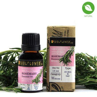 Soulflower Rosemary Essential Oil, 15ml