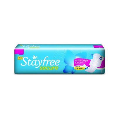 Stayfree Secure Dry Cover With Wings, 7pcs (XL)