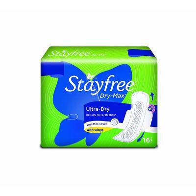 Stayfree Dry Max Ultra Thin Sanitary Napkins With Wings, 16pcs