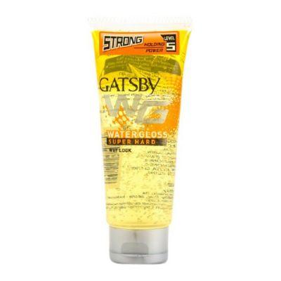 Gatsby Water Gloss Super Hard,Hair Gel Yellow, 75gm