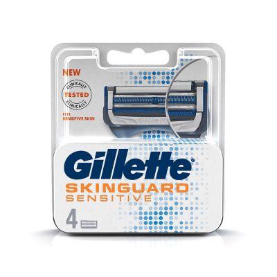 Gillette Skin Guard Manual Shaving Razor Blades Cartridges, (Pack Of 4)