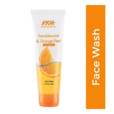 Nykaa Naturals Sandalwood & Orange Peel De-Tan Face Wash, 100ml