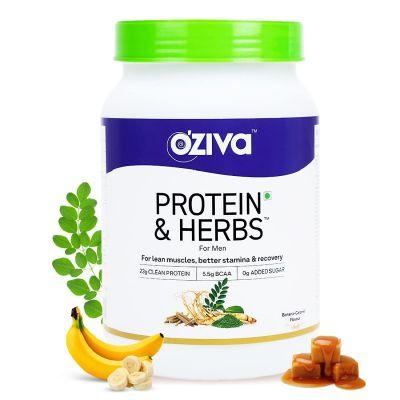 Oziva Protein & Herb For Men - Banana Caramel, 1Kg