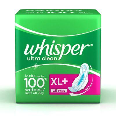 Whisper Ultra Clean Xl Plus Wings, 15pcs