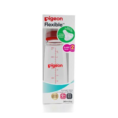 Pigeon Glass Feed/Bottle With 2Nipples-9 Month+, 240ml