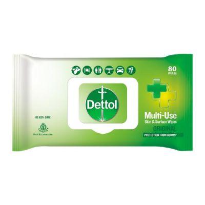 Dettol Skin & Surface Wipes, 80pieces
