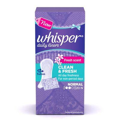 Whisper Normal Daily Liners,20Pcs