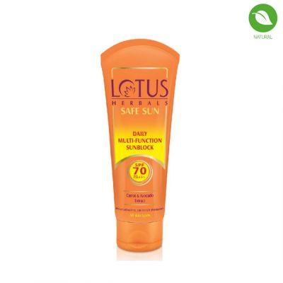 Lotus Safe Sun Multi-Function Tinted Sunscreen SPF 70 PA+++, 60gm
