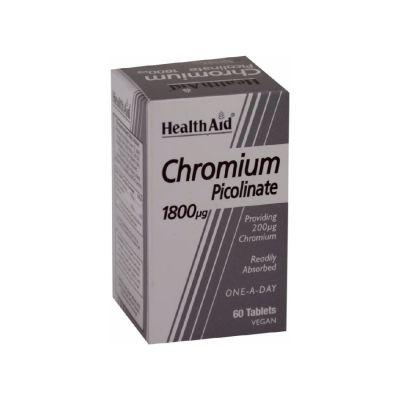 Health Aid Chromium Picolinate 200ug, 60tabs