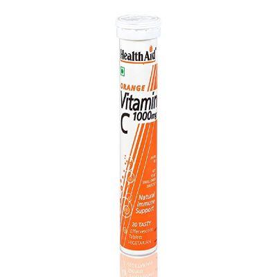 Health Aid Vitamin C 1000mg  (Orange) Tablet, 20tabs