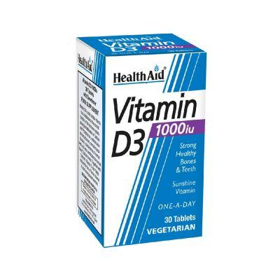 Health Aid Vitamin D3 1000 IU Tablet, 30tabs