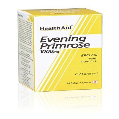 Health Aid Evening Primrose Oil 1000mg With Vitamin E capsule, 60caps