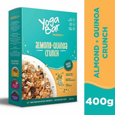 Yoga Bar Wholegrain Breakfast Muesli Almond + Quinoa Crunch, 400gm