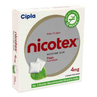 Nicotex 4mg Gum Paan Flavour, 9tabs
