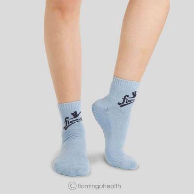 Flamingo Diabetic Anti Skid Socks (Blue)