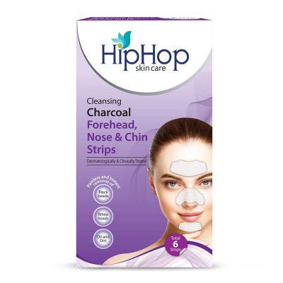 Hip Hop Charcoal Forehead Chin Nose Strips, 6strips