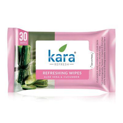 Kara Aloe Vera & Cucumber Wipes, 30pcs