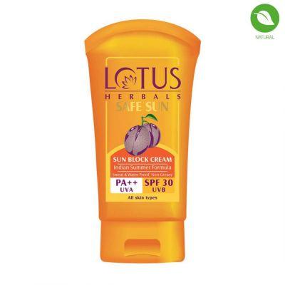 Lotus Herbals Safe Sun Block Cream SPF 30, 100gm
