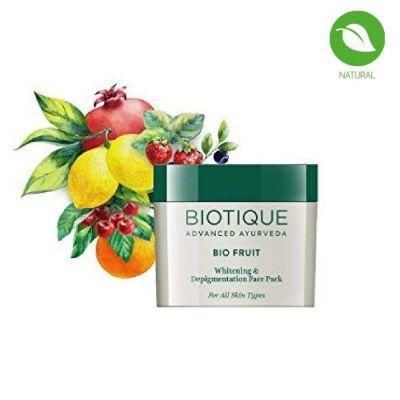 Biotique Bio Fruit Whitening And Depigmentation & Tan Removal Face Pack, 75gm