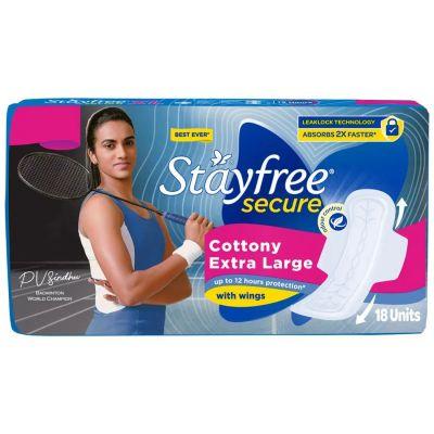 Stayfree Secure Cottony XL, 18pcs