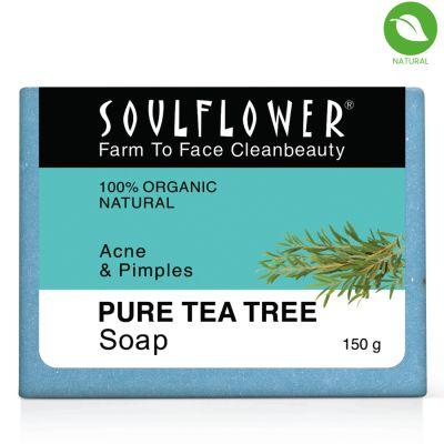 Soulflower Pure Tea Tree Soap, 150gm