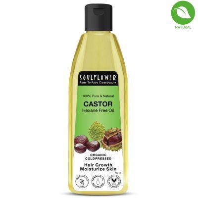 Soulflower Cold Pressed Castor Carrier Oil, 120ml